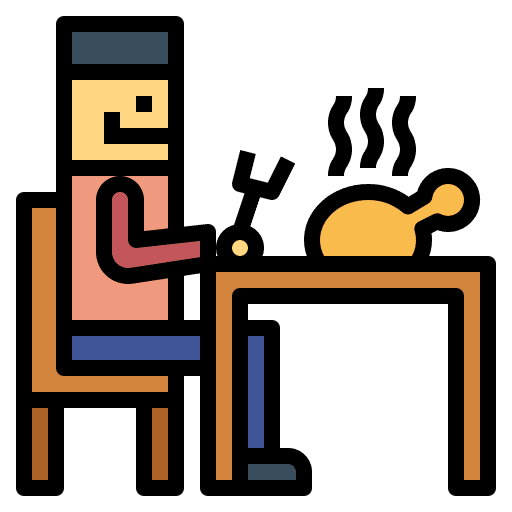 Fried chicken people fried chicken restaurant icon