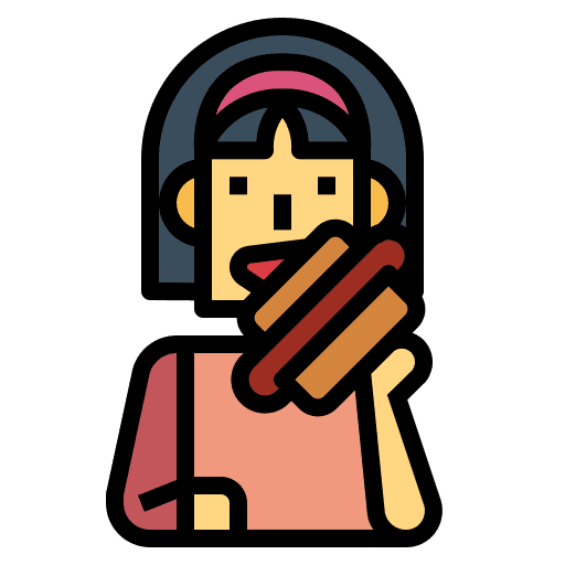 Hot dog hot dog people food icon