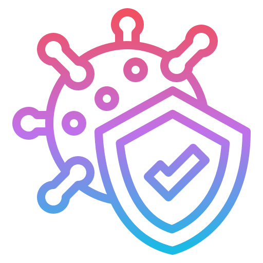 Medical protection shield influenza insurance icon