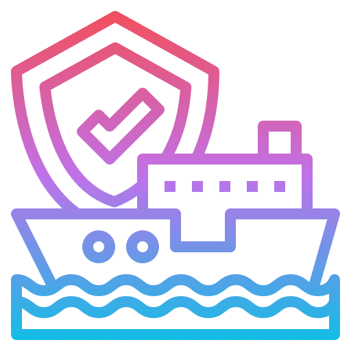 Logistics delivery ship transportation sea icon