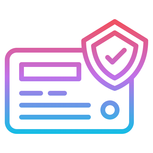 Card security document protected icon Card security document protected icon