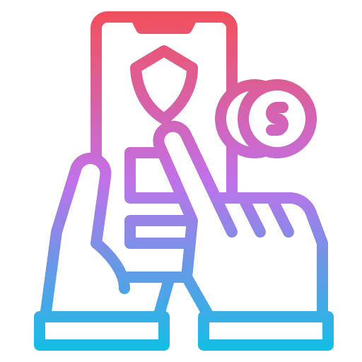 Insurance phone safe agreement icon Insurance phone safe agreement icon