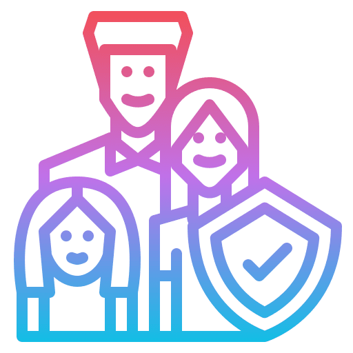 Life insurance coverage protection couple icon Life insurance coverage protection couple icon