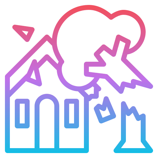 Natural disaster house disaster natural disaster icon Natural disaster house disaster natural disaster icon