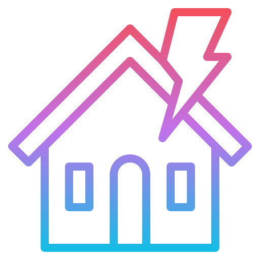 Natural disaster house risk spark icon Natural disaster house risk spark icon