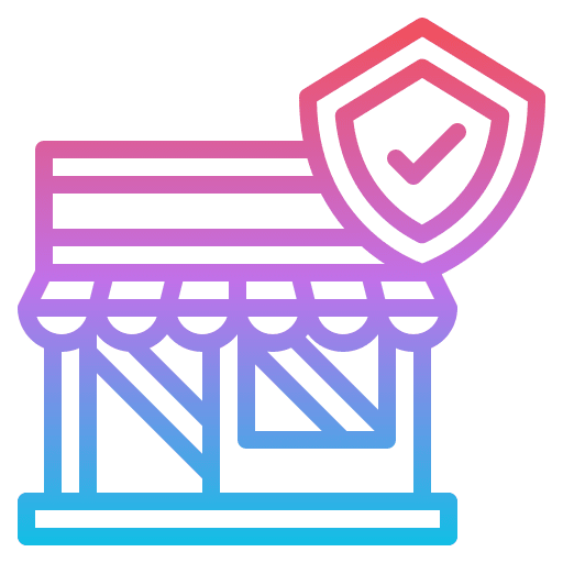 Protection guarantee protection store icon Protection guarantee protection store icon