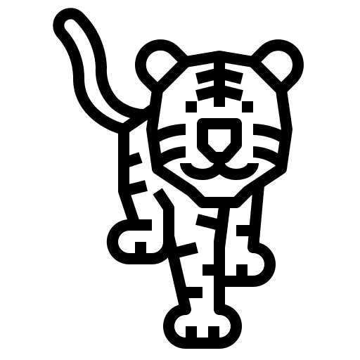 Tiger wildlife tiger zoology icon