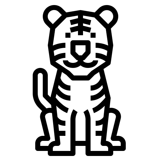 Tiger zoology animal animals icon