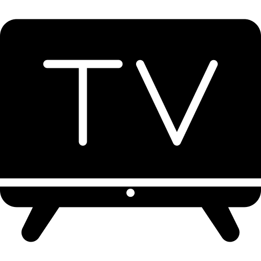 Television electronics monitor television icon