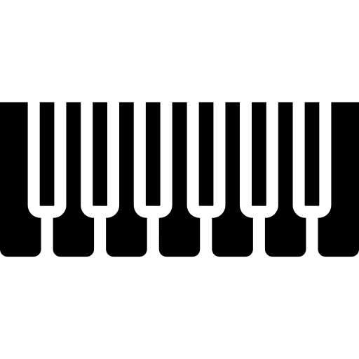 Piano synthesizer keys piano icon