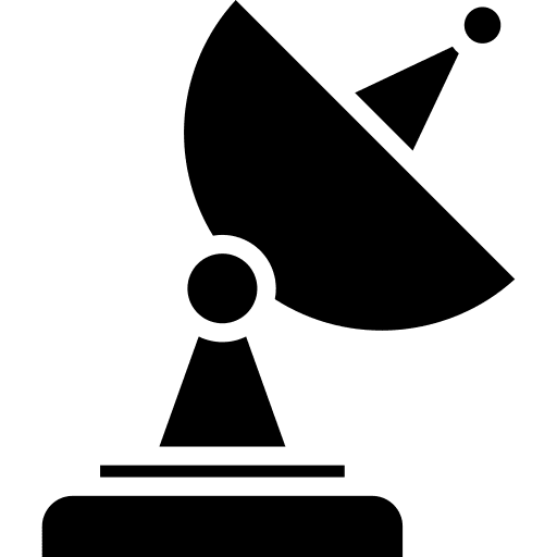 Satellite dish satellite station electronics receiver icon