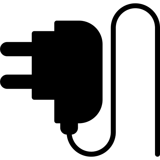 Plug electronics electricity charge icon