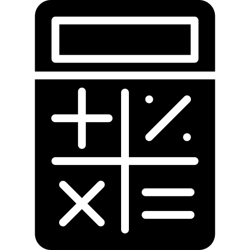Calculator mathematical maths calculating icon