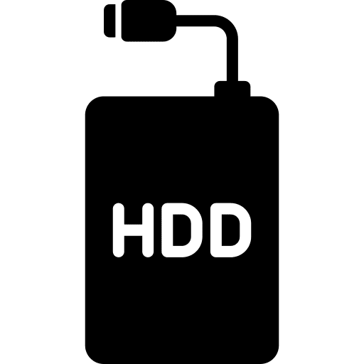 External hard drive wire computer electronics icon