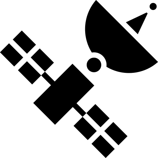 Satellite telecommunication connection communications icon