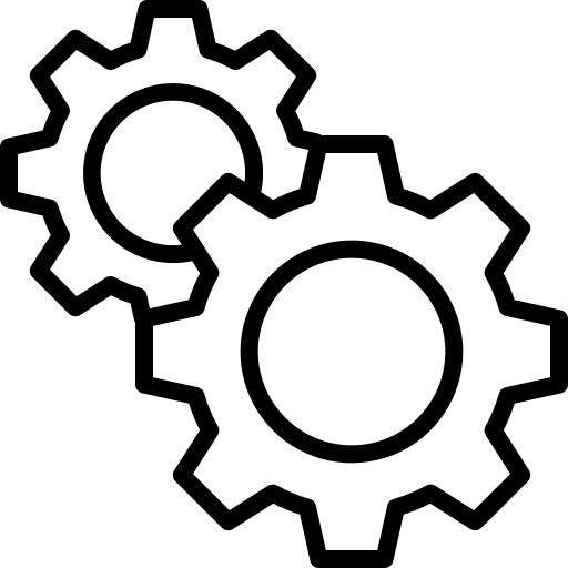 Process gear management process icon