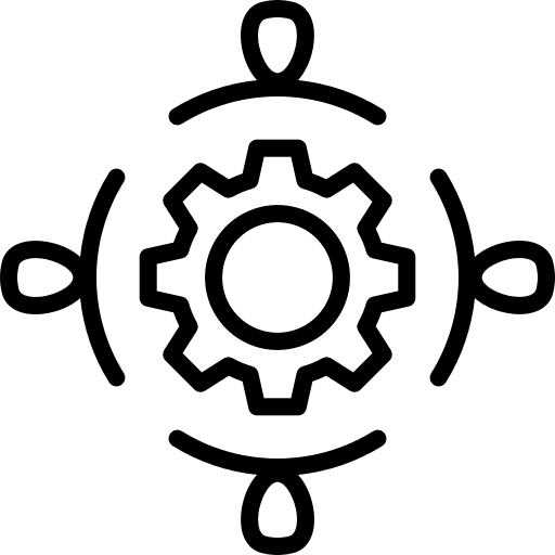 Process gears consolidation processing icon Process gears consolidation processing icon