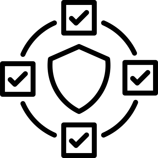 Risk business and finance risk security icon Risk business and finance risk security icon