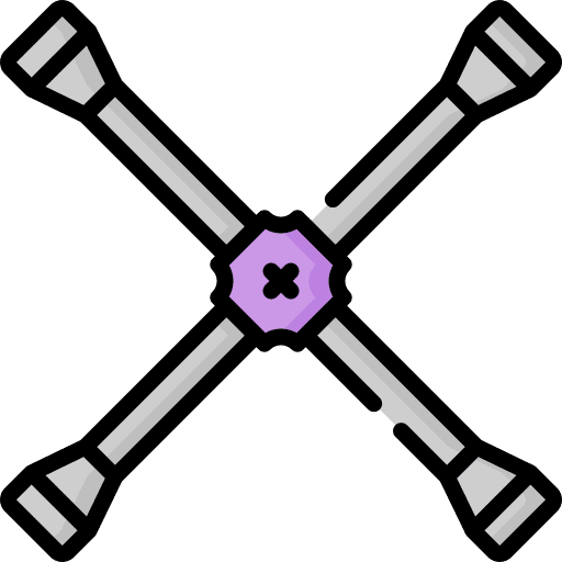 Cross wrench transportation garage construction and tools icon Cross wrench transportation garage construction and tools icon