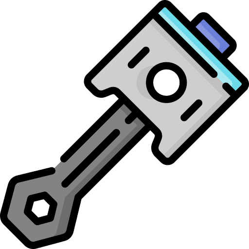 Piston sports and competition vehicle engine icon Piston sports and competition vehicle engine icon