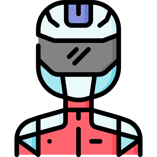 Racer professions and jobs moto racer man icon Racer professions and jobs moto racer man icon