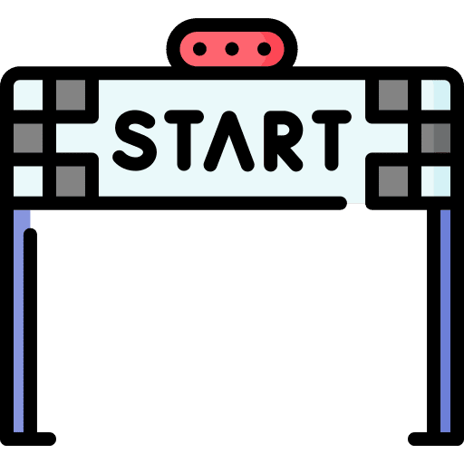 Start checkered flag signaling racing icon Start checkered flag signaling racing icon