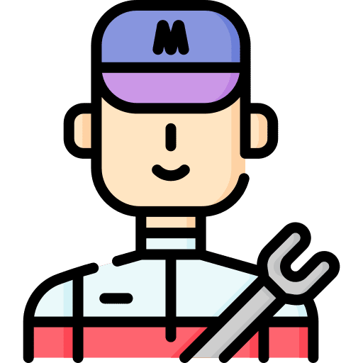 Mechanic caucasian man professions and jobs icon Mechanic caucasian man professions and jobs icon