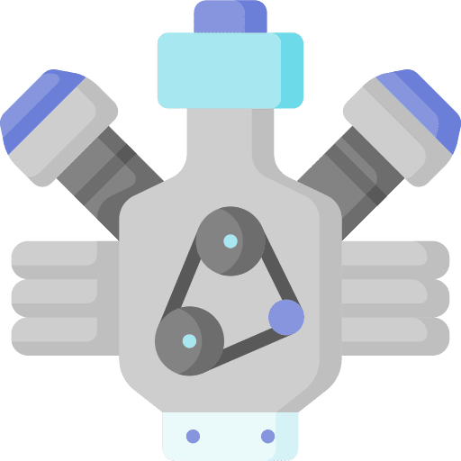 Car engine electronics transportation accumulator icon