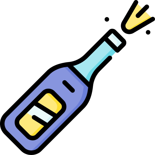 Champagne alcoholic drink food and restaurant bottle icon Champagne alcoholic drink food and restaurant bottle icon