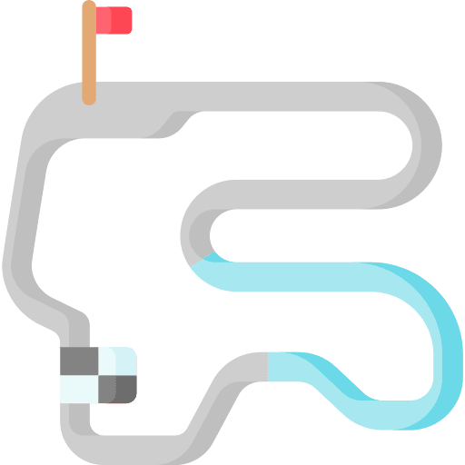Circuit sports and competition race track racing icon