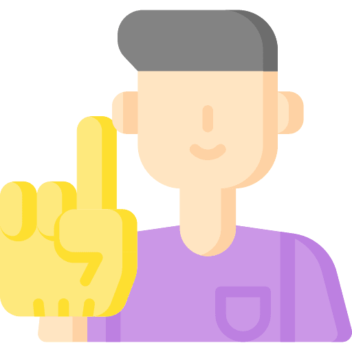 Spectator cheer fan glove icon