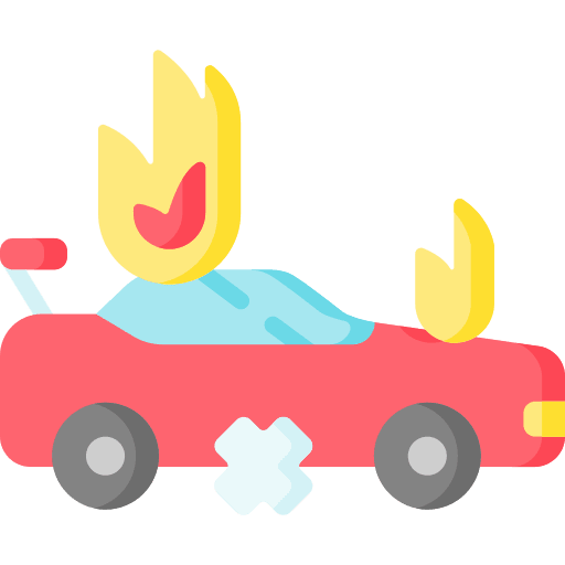 Accident fire transportation firefighting icon Accident fire transportation firefighting icon