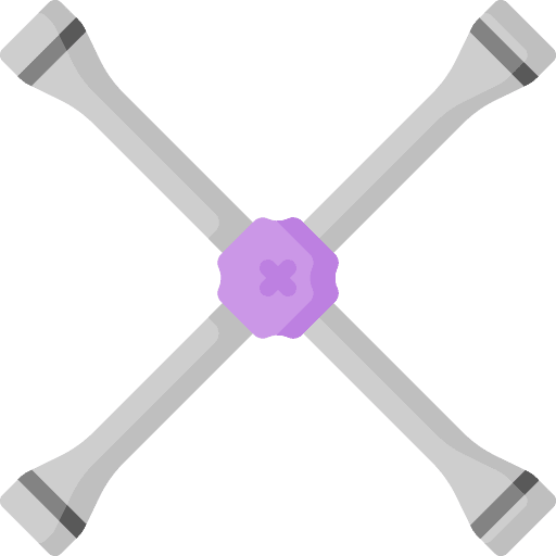 Cross wrench construction and tools garage cross wrench icon Cross wrench construction and tools garage cross wrench icon