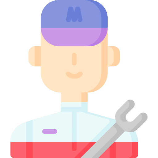 Mechanic avatar caucasian professions and jobs icon Mechanic avatar caucasian professions and jobs icon