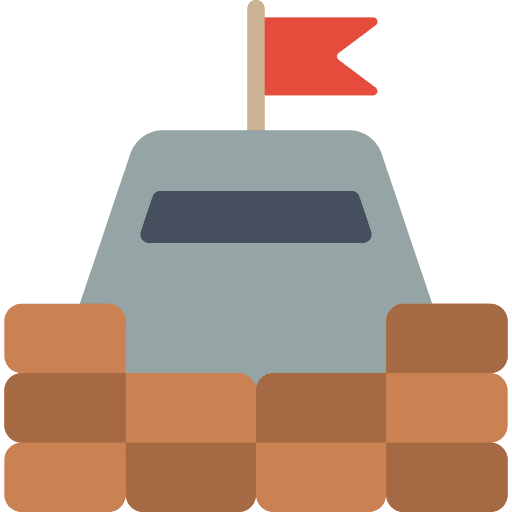 Bunker security army block icon