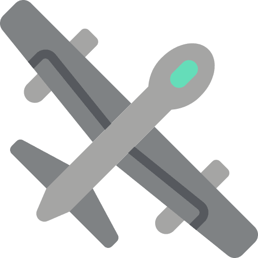 Drone vehicle fly plane icon