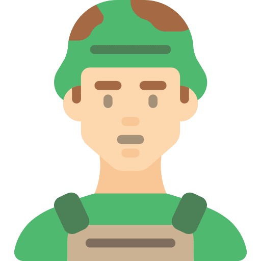 Soldier military security soldier icon