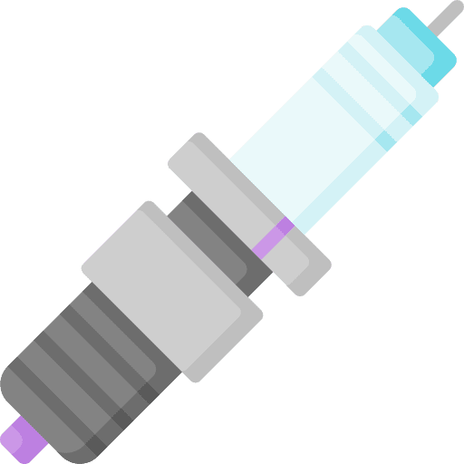 Spark plug ignition engine electrical component icon Spark plug ignition engine electrical component icon