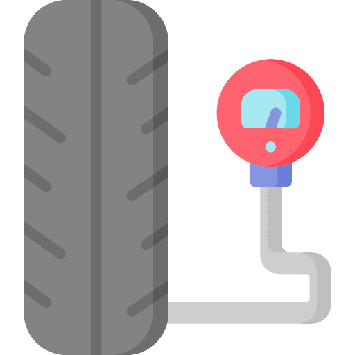 Tire pressure sports and competition car air pump icon Tire pressure sports and competition car air pump icon
