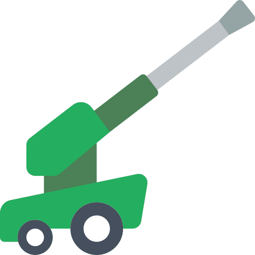 Artillery army war missile icon