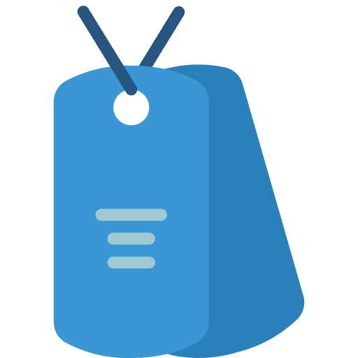 Dog tag army war security icon