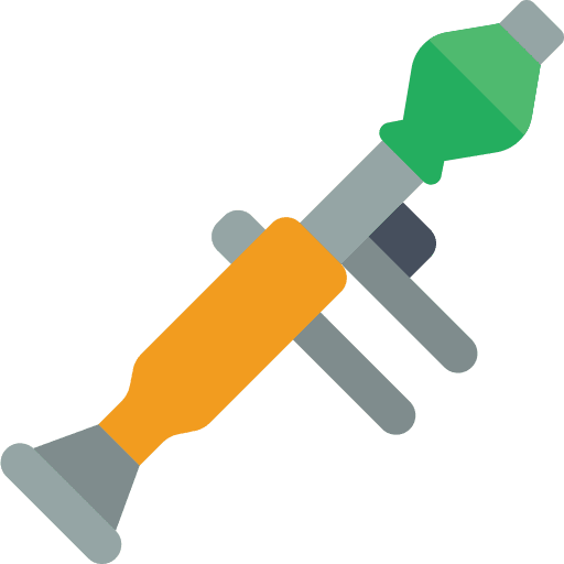 Gun rocket launcher weapon icon