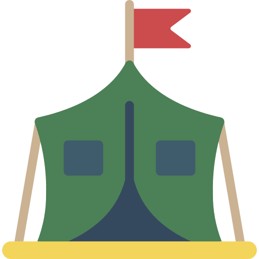 Tent camping tent security icon
