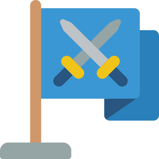 Flag war goal security icon