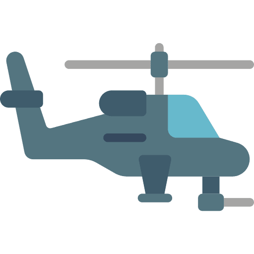 Heliciopter transport aircraft flight icon