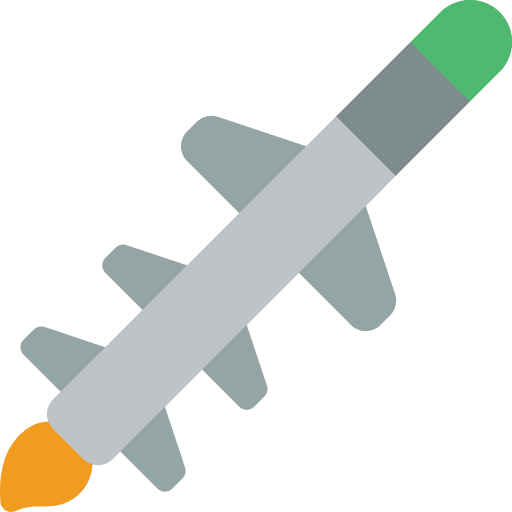 Missile weapon security fire icon
