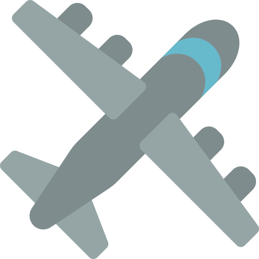 Plane vehicle army transportation icon