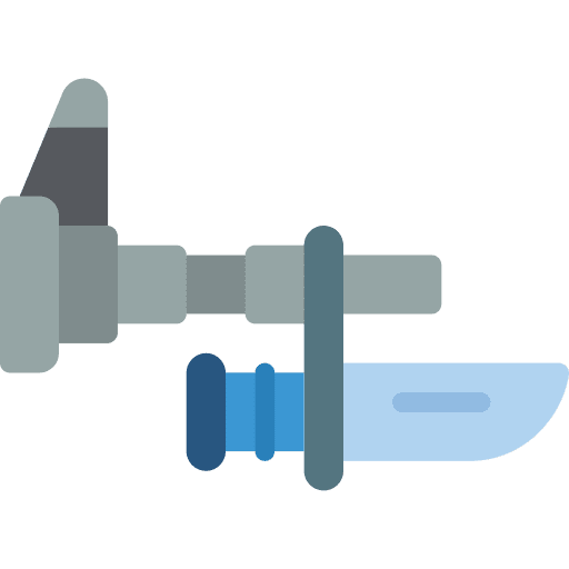 Bayonet security stab blade icon