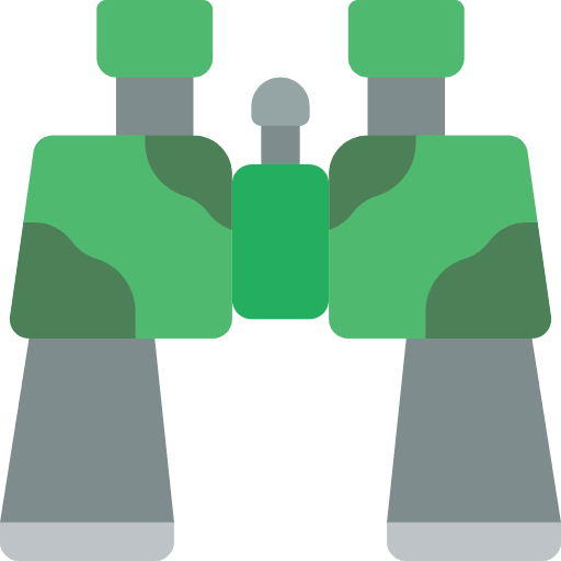 Binoculars camouflage binoculars security icon