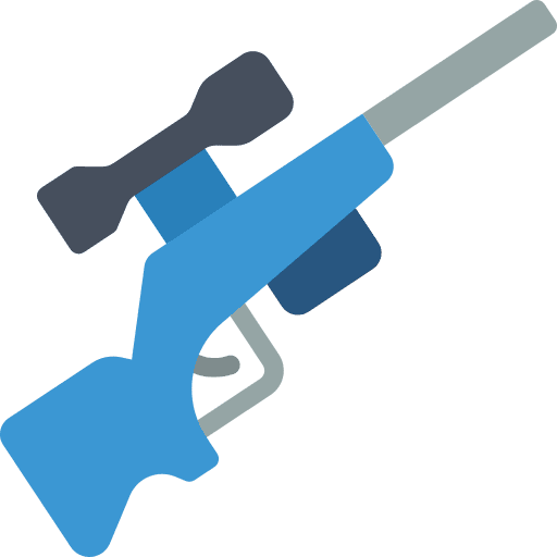 Gun fight army security icon